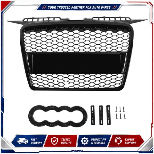 Gloss black honeycomb grill - black,