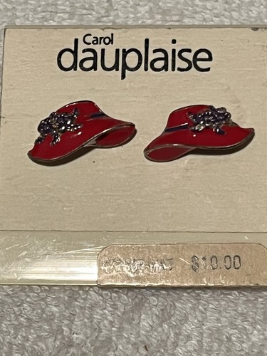 Carol dauplaise red hat - red, vtg