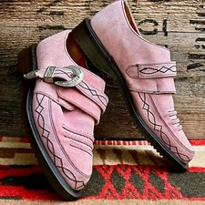 VINTAGE 1970S SHELL PINK SUEDE