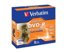 5 x VERBATIM Lightscribe DVD-R