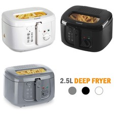 2.5L Deep Fat Fryer Chip Electric Non-Stick Pan & Safe Basket Handle With Window