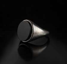 Black Onyx silver ring