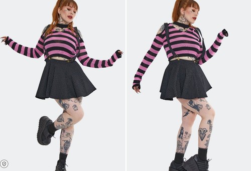 New black pinstripe circle - black,