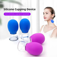 ANTI-CELLULITE FACIAL MASSAGE CUPPING CAN BODY FACE VACUUM GLASS SILICONE CUP