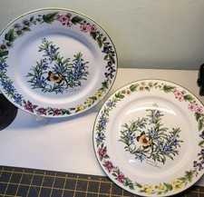 Royal Worcester Herbs 2 x Dinner Plates 10 Inch Excellent Condition