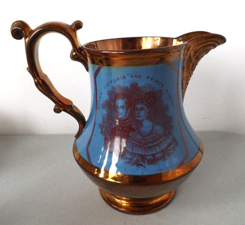 Antique large copper lustre - large,