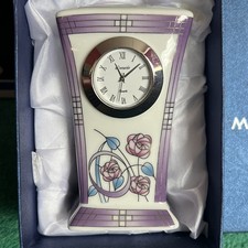 Vintage Ceramic RENNIE MACKINTOSH Analogue Clock By Leonardo IN BOX Working 
