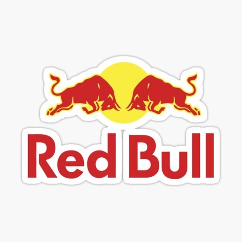 Red bull stickers - red,