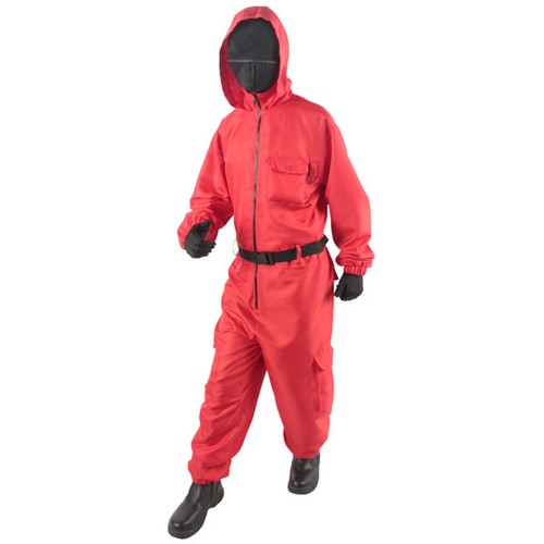 Red soldier squid game costume - red,