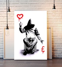 BANKSY LOVE OR MONEY GRAFFITI