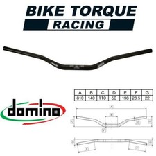 Domino Black HSA Trials Fat Bar / Big Bar Handlebars to fit Gilera Bikes