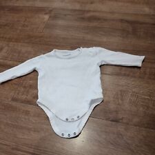 Paddington for Baby Long Sleeve Baby Bodysuit Size 6-9 Months Cotton White 