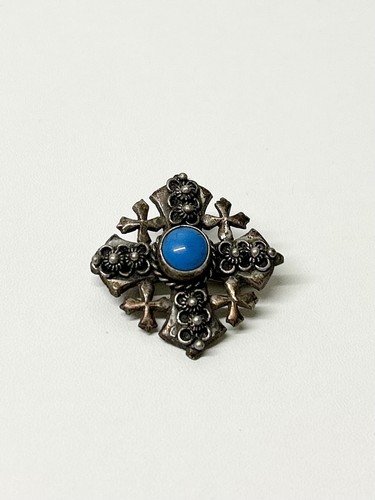 Vintage silver tone maltese - tone,