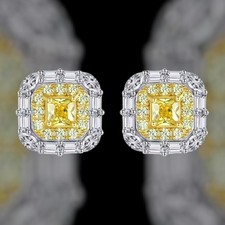 2ctw Citrine Princess Cut Lab