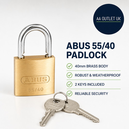 Abus padlock brass 40 - brass, 55