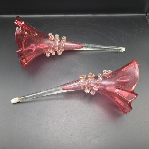 Pair cranberry and clear - cranberry,