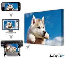 Canvas Pictures Personalised Wall Art 8x12" A4 Your Photo Prints Framed on 18mm