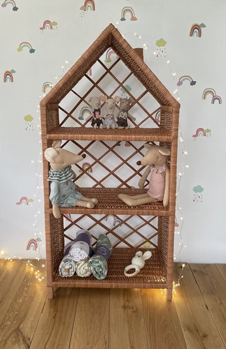 Wicker dolls house - dolls, house,