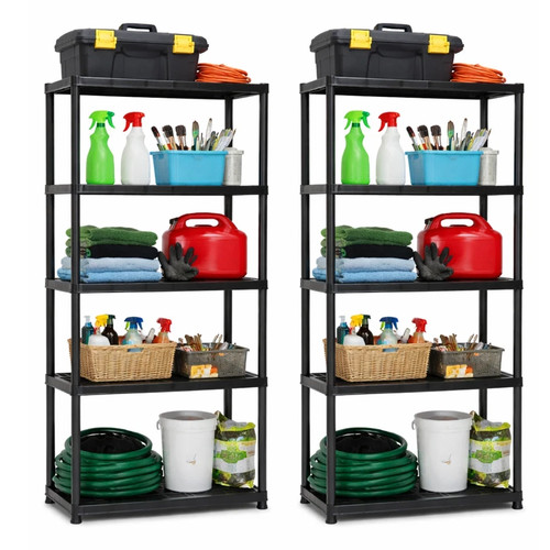 5tier black plastic - black,