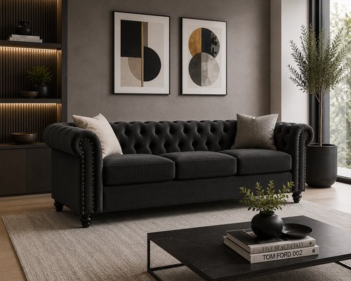 Seater chesterfield sofa - 3,