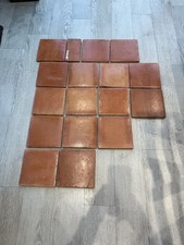 Mexican Terracotta Tiles 8.75”x8.75”. Two Used, plus 14 New. 16 Tiles+ 1 half