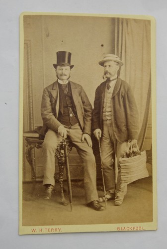 Cdv two men one smoking - cdv,