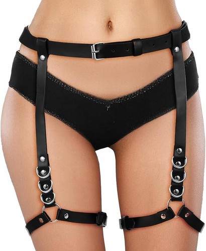 Leather garter belt body - belt,