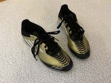 ADIDAS F50 CLUB Messi TF FOOTBALL BOOTS SIZE 5.5 UK BLACK & GOLD ASTRO VGC