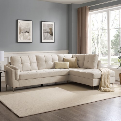 Seater beige sofa right - seater,