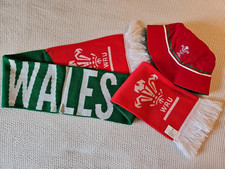 Wales Cymru Rugby scarf and hat WRU official merchandise *NEW*