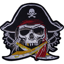 Pirate Iron On Patch Sew Fancy