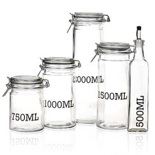 Large Glass Storage Jar With