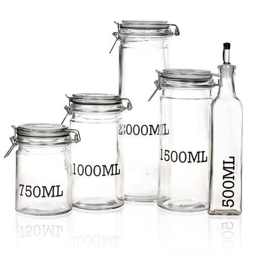 Large glass storage jar - glass,