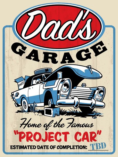 Dad garage retro metal - garage,,