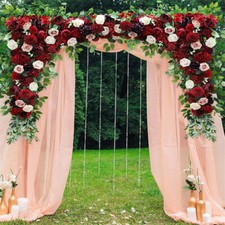 2X2M  Wedding Stand Flower Rack Arch Iron Party Door Garden Metal Prop Decor UK