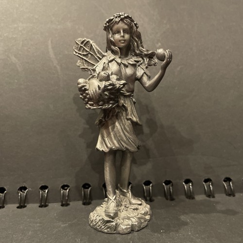 Vintage pewter fairy figurine - fairy,