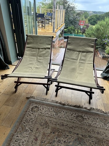 Pair vintage mahogany deck - mahogany,