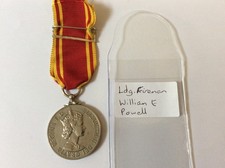 QE2 Fireman Exemplary Long Service Medal Ldg Fireman William E Powell