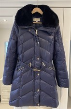 Michael Kors Woman’s - Quilted Coat - Blue - Size Small