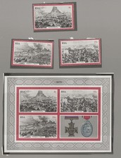 South Africa Rorkes drift mint mini-sheet + three mint stamps