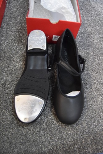 Black leather capezio mary