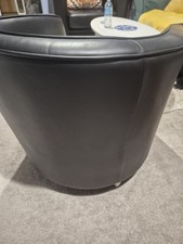 boss black sing leather sofa.