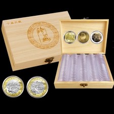 100x Natural Wood Coin