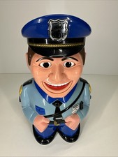 The Original Cookie Cop Police Officer Talking Cookie Jar Vintage 2001 WORKING