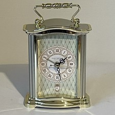 Knightsbridge Collection Carriage Clock With Alarm Vtg Lightweight Bedside Retro