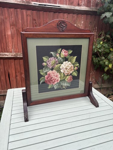 Vintage wooden fire screen - wooden,