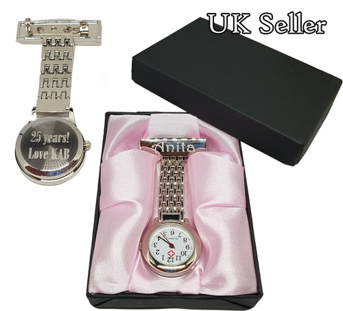 Personalised nurse fob watch - personalised,