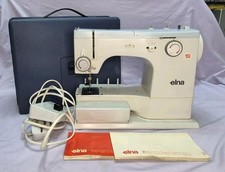 Vintage Elna SU 62C Free Arm Sewing Machine w/Case & Accessories. Needs service