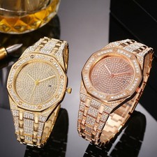 Mens Hip Hop Iced Gold Plated