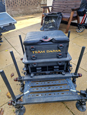 daiwa fishing box with platform and barrow